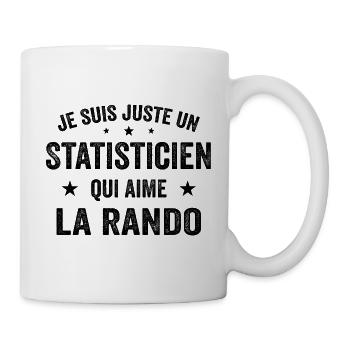 Fier d’être Statisticien et Passionné de Randonnée - Mug blanc - blanc - Droite