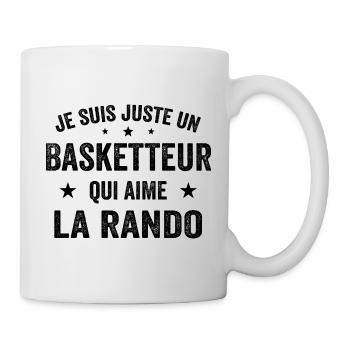 Fier d’être Basketteur et Passionné de Randonnée - Mug blanc - blanc - Droite