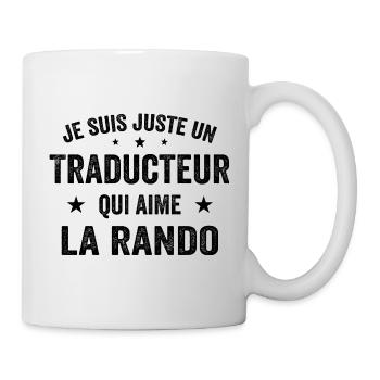 Fier d’être Traducteur et Passionné de Randonnée - Mug blanc - blanc - Droite