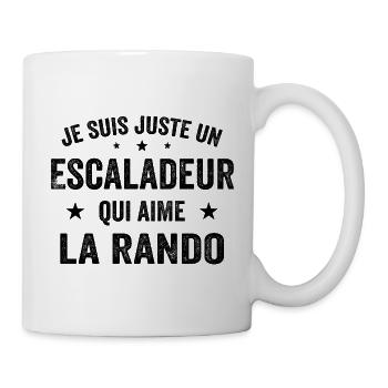 Fier d’être Escaladeur et Passionné de Randonnée - Mug blanc - blanc - Droite