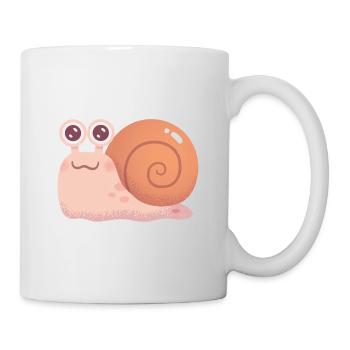 Cute Snail With Orange Shell - Mug - white - Right