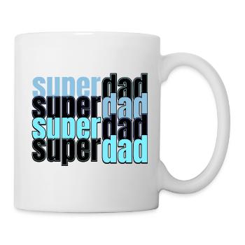 Super Dad Vater Vatertag - Tasse - Weiß - Rechts