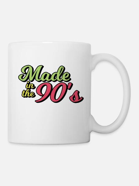 hergestellt in den 90er Jahren - Tasse - Weiß
