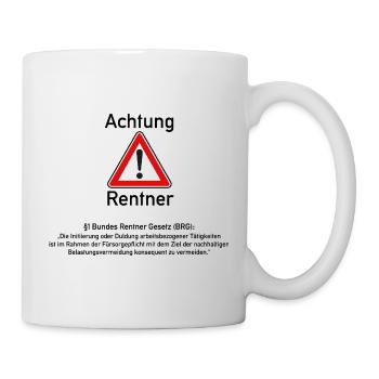 Attention pensioners - Mug - white - Right