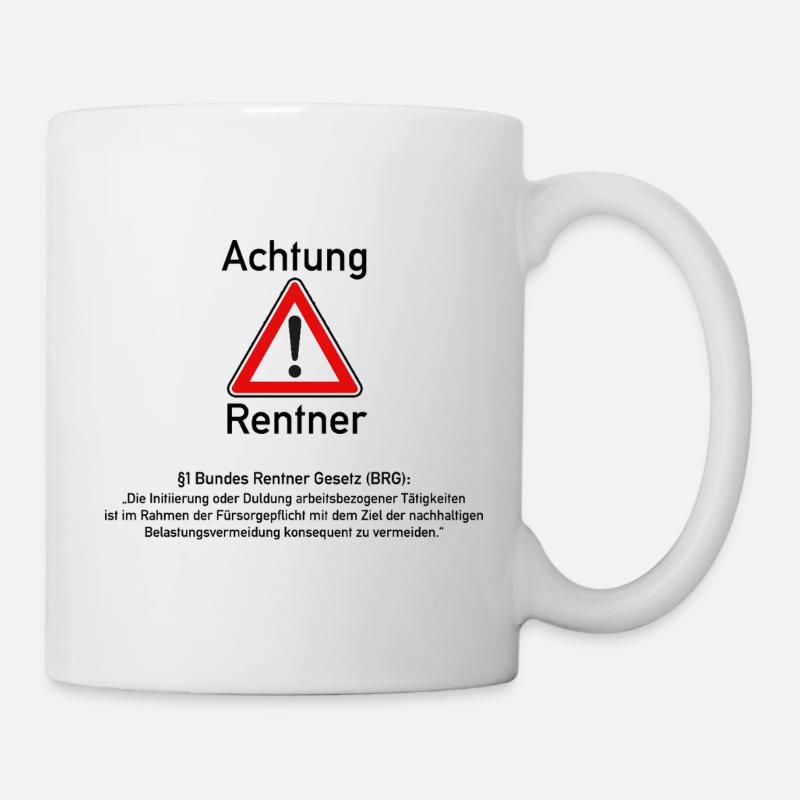 À l’attention des retraités - Mug blanc - blanc