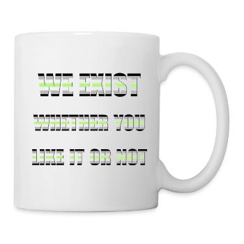 We Exist - Agender Flag - Mug - white - Right