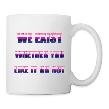 We Exist - Genderfluid Flag - Mug - white - Right