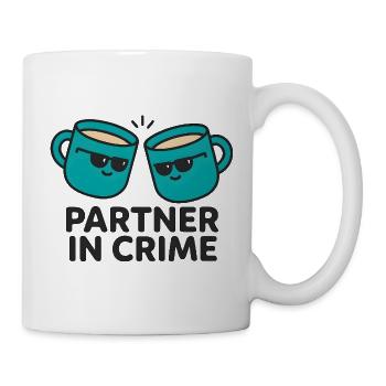 Partner in Crime - Lustige Tassen Freunde - Tasse - Weiß - Rechts