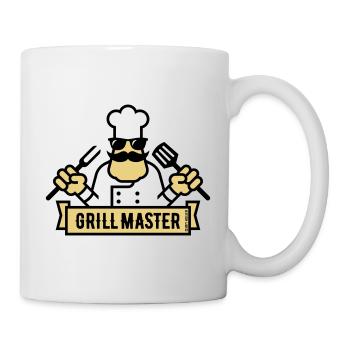 Grill Master (Grillen / Barbecue / BBQ / 2C) - Tasse - Weiß - Rechts
