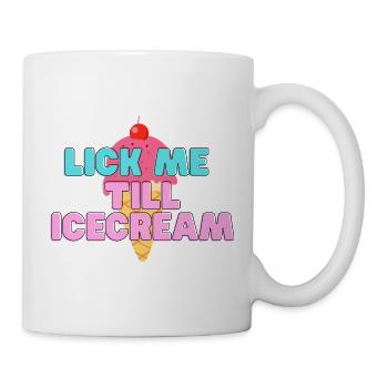 Glace sucrée lèche-moi - Mug blanc - blanc - Droite