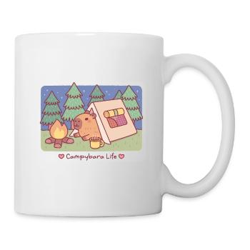 Süßes Capybara Chillen Im Zelt Campybara Leben - Tasse - Weiß - Rechts