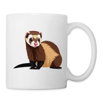 Beau furet pour les amoureux des animaux - Mug blanc - blanc - Droite