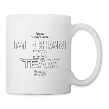 Starkes Mechaniker-Team mit Drive - Tasse - Weiß - Rechts