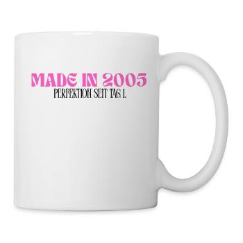 Made in 2005 - Perfektion seit Tag 1 - Tasse - Weiß - Rechts