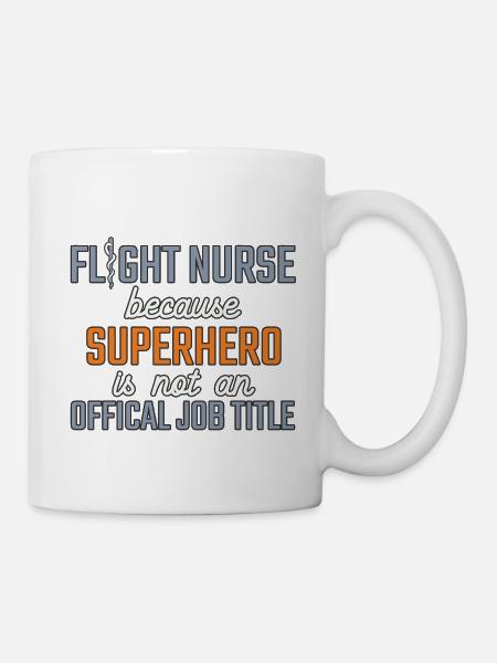 Flight Nurse Superhero Luftrettung - Tasse - Weiß