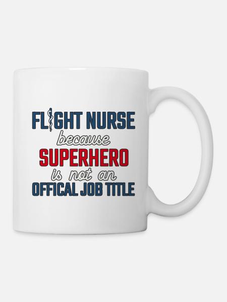 Flight Nurse Superhero Luftrettung - Tasse - Weiß