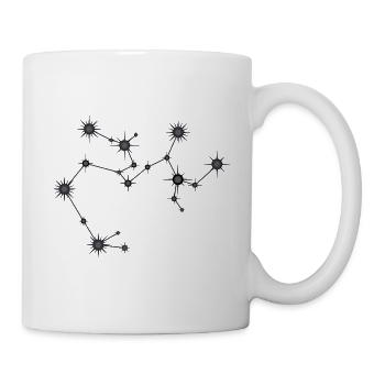Sagittarius Star Constellation Zodiac Black & Gray - Mug - white - Right