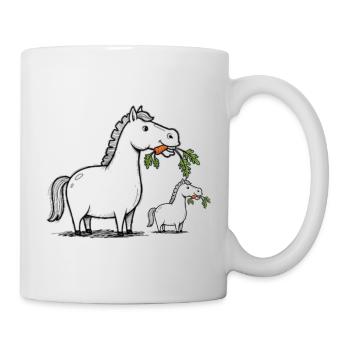 Lachendes Pferd - Tasse - Weiß - Rechts