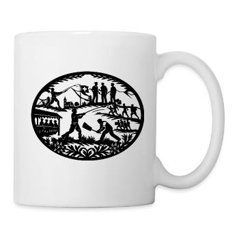 Hornussen_black - Tasse - Weiß - Rechts