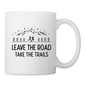 Trail Running - Quittez la route, prenez les sentiers - Mug blanc - blanc - Droite