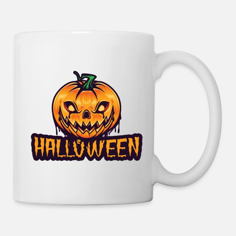 Spooky Pumpkin Halloween Design - Mug - white