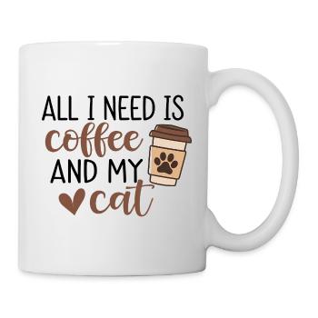 All I Need Is Coffee And My Cat - Mug - white - Right