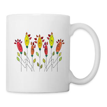 Fleur - Mug blanc - blanc - Droite
