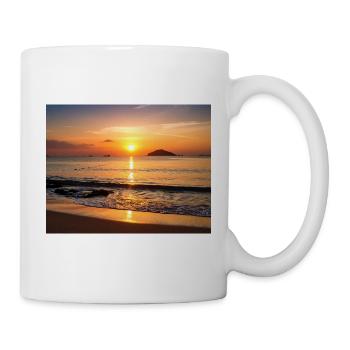 Tropical sunset on the beach - Mug - white - Right