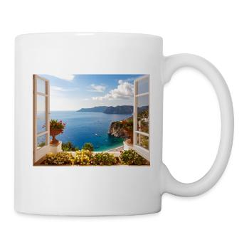Panoramic views of the Mediterranean coast - Mug - white - Right