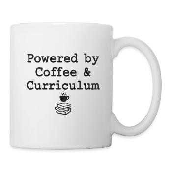 Propulsé par Coffee &amp; Curriculum Déclaration sur le café - Mug blanc - blanc - Droite