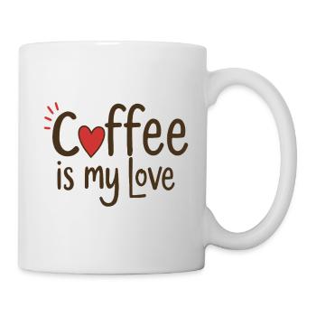 Le café est mon amour, dicton sur le café - Mug blanc - blanc - Droite