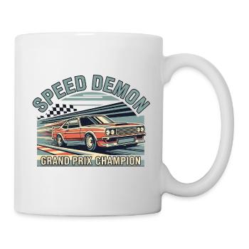 Racing Car Speed Demón Design - Mug - white - Right