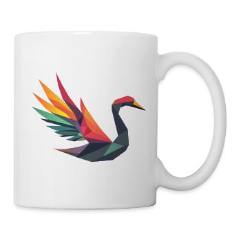 Geometric Swan with Rainbow Wings - Mug - white - Right