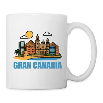 Paysage urbain coloré de Gran Canaria - Mug blanc - blanc - Droite