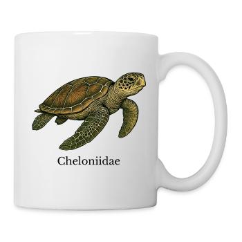 Motif de tortue de mer Cheloniidae - Mug blanc - blanc - Droite