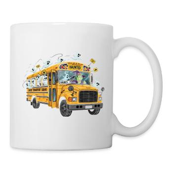 Haunted School Bus with Ghosts and Witch - Mug - white - Right
