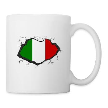Drapeau italien - Mug blanc - blanc - Droite
