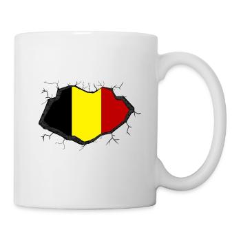Drapeau de la Belgique - Mug blanc - blanc - Droite