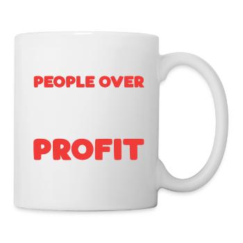 Les gens plutôt que le profit - Mug blanc - blanc - Droite