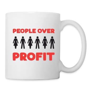 Les gens plutôt que le profit - Mug blanc - blanc - Droite