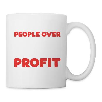 Les gens plutôt que le profit - Mug blanc - blanc - Droite