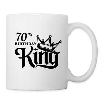 Roi du 70e anniversaire - Mug blanc - blanc - Droite