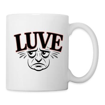 Typographie expressive de chat avec amour - Mug blanc - blanc - Droite