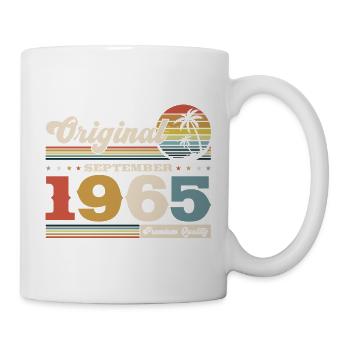 60. Geburtstag Original September Jahrgang 1965 - Tasse - Weiß - Rechts