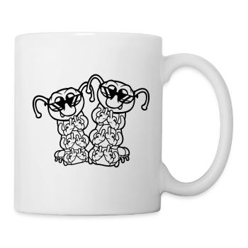 2 Caterpillar Majeur Insulte Lunettes de soleil Équipe - Mug blanc - blanc - Droite