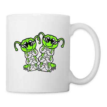 2 Caterpillar Majeur Insulte Lunettes de soleil Équipe - Mug blanc - blanc - Droite