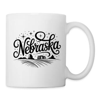 Nebraska - Souvenir USA State Design - Tasse - Weiß - Rechts