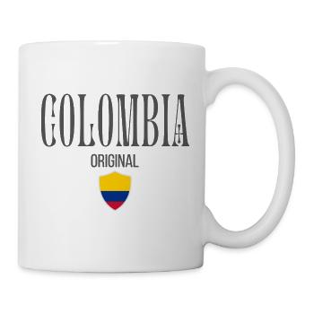 Drapeau colombien, fabriqué en Colombie - Mug blanc - blanc - Droite