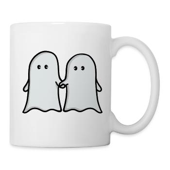 Cute Ghost Duo Illustration - Mug - white - Right