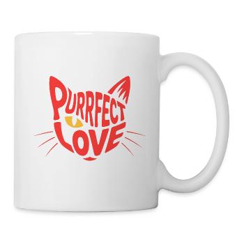 Katzenliebhaber Purrfekte Liebe - Katzenfreund - Tasse - Weiß - Rechts